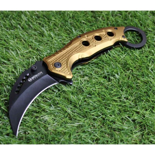 Böker Magnum BLACK SCORPION Messer Flipper 440A Stahl Taschenmesser Messer 01MB713