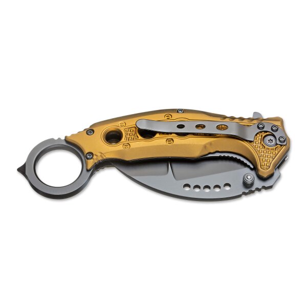 Böker Magnum BLACK SCORPION Messer Flipper 440A Stahl Taschenmesser Messer
