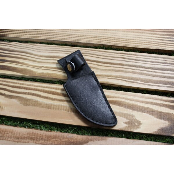 Pakistan SHORT SKINNER CAMEL BONE Messer mit Fingerloch und Kamelknochengriff