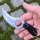 Pakistan SHORT SKINNER BLACK HORN Messer mit Fingerloch und Horngriff