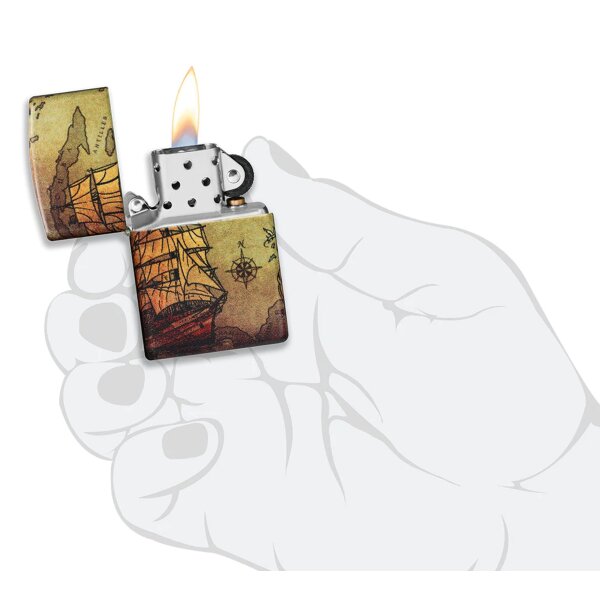 Zippo Pirate Ship Piratenschiff Benzinfeuerzeug 60005661