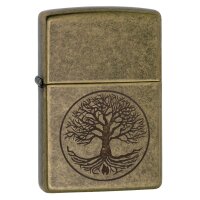 Zippo messing antik Tree of Life Benzinfeuerzeug 60005187