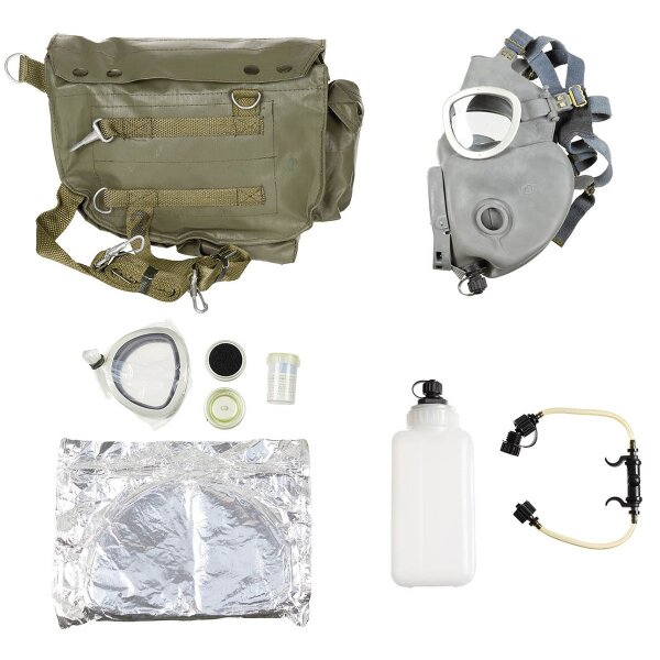 Polnische Schutzmaske MP4B Gasmaske Filter Trinkschlauch neuw. Tasche