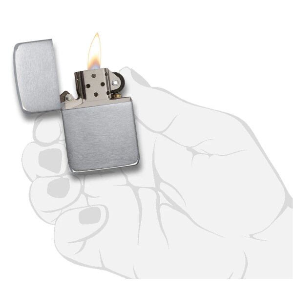 Zippo 1941 Replica Brush Chrome chrom gebürstet Benzinfeuerzeug