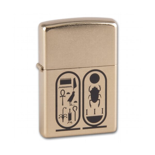 ZIPPO goldfarben Tutankhamen Benzinfeuerzeug Feuer Made in USA