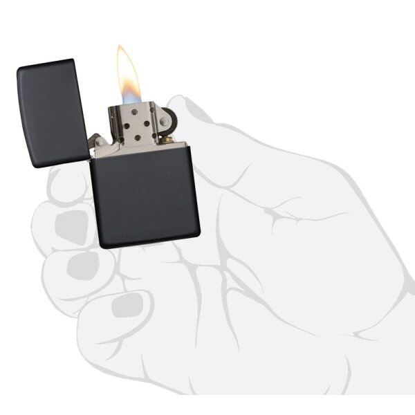 ZIPPO schwarz matt Benzinfeuerzeug 60001195
