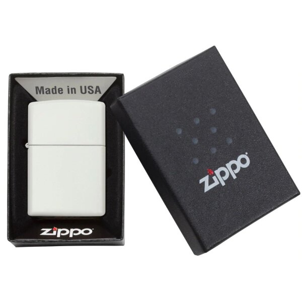 ZIPPO weiß matt / white matte Benzinfeuerzeug 60001194