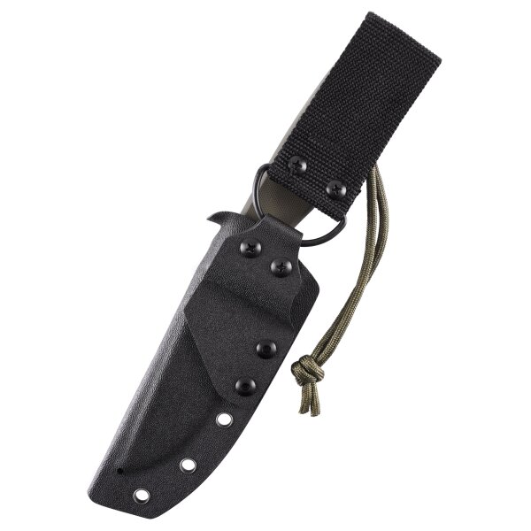 Schnitzel TRI Outdoormesser orange Sandvik 14C28N Stahl Kydexscheide