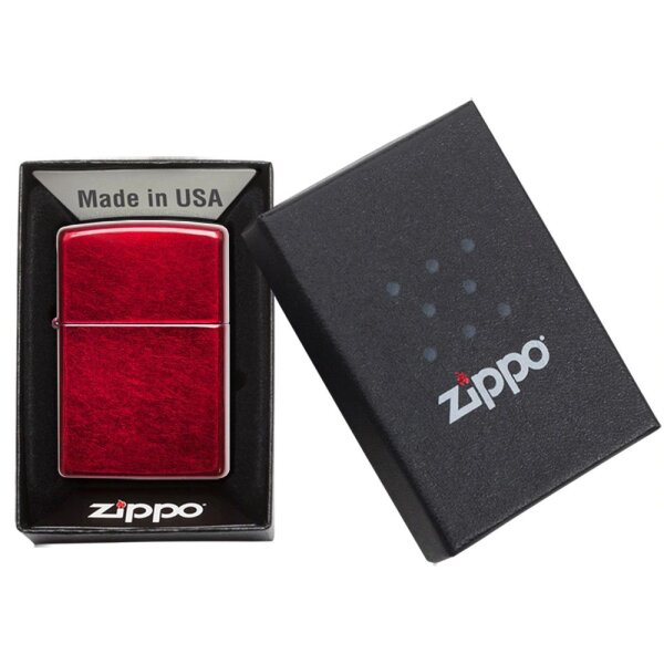 ZIPPO candy apple red Benzinfeuerzeug Feuer Made in USA rot 60001184