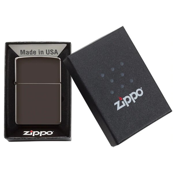 Zippo braun matt / brown matte Benzinfeuerzeug 60005214