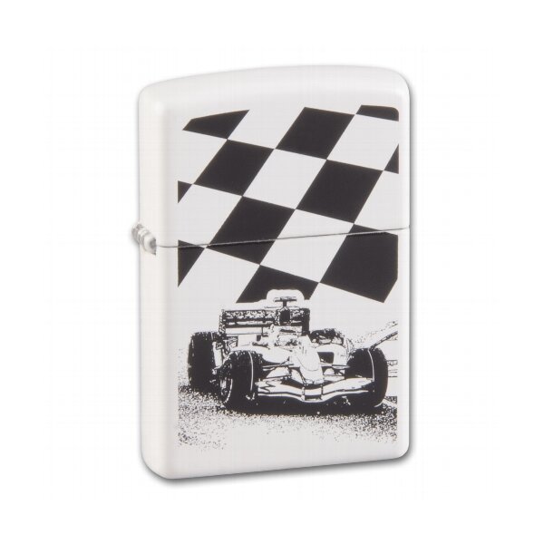 ZIPPO creme Race Car Auto Autorennen Benzinfeuerzeug Made in USA 60002799
