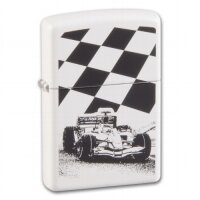 ZIPPO creme Race Car Auto Autorennen Benzinfeuerzeug Made...