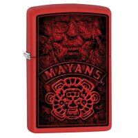 ZIPPO red matte Mayans Benzinfeuerzeug 60005595
