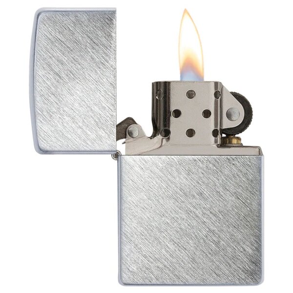 ZIPPO chrom gebürstet Herringbone Sweep Benzinfeuerzeug 60001234