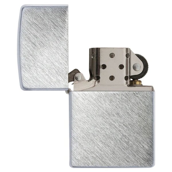 ZIPPO chrom gebürstet Herringbone Sweep Benzinfeuerzeug 60001234