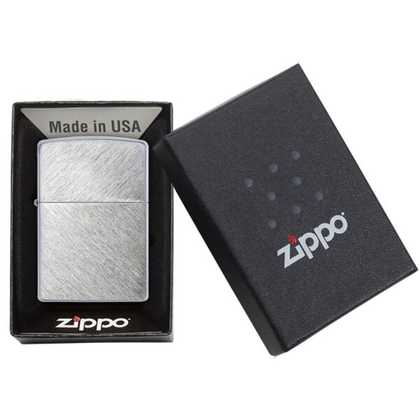 ZIPPO chrom gebürstet Herringbone Sweep Benzinfeuerzeug 60001234