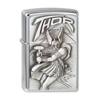 ZIPPO chrom geb&uuml;rstet Viking Emblem Thor...