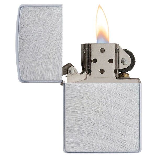 ZIPPO chrom gebürstet chrome Made in USA silber silver Benzinfeuerzeug 60001233