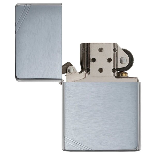 ZIPPO chrom gebürstet Vintage Streifen Benzinfeuerzeug 60001167