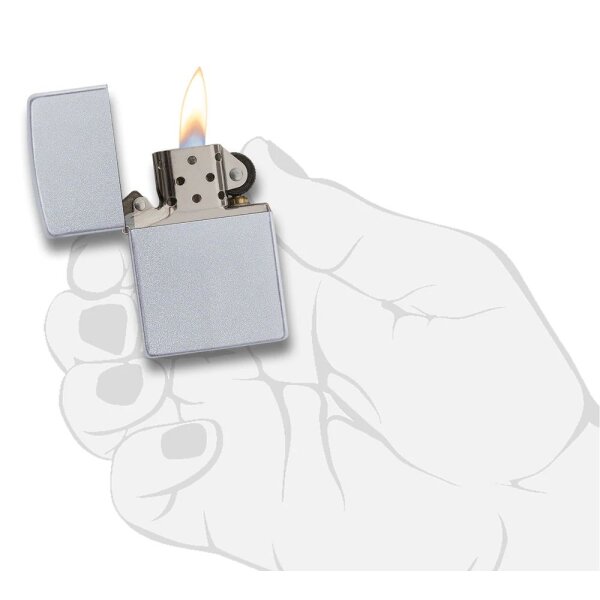 ZIPPO satiniert / satin chrome Benzinfeuerzeug 60000806