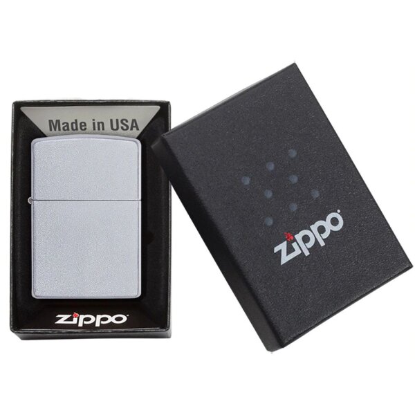 ZIPPO satiniert / satin chrome Benzinfeuerzeug 60000806