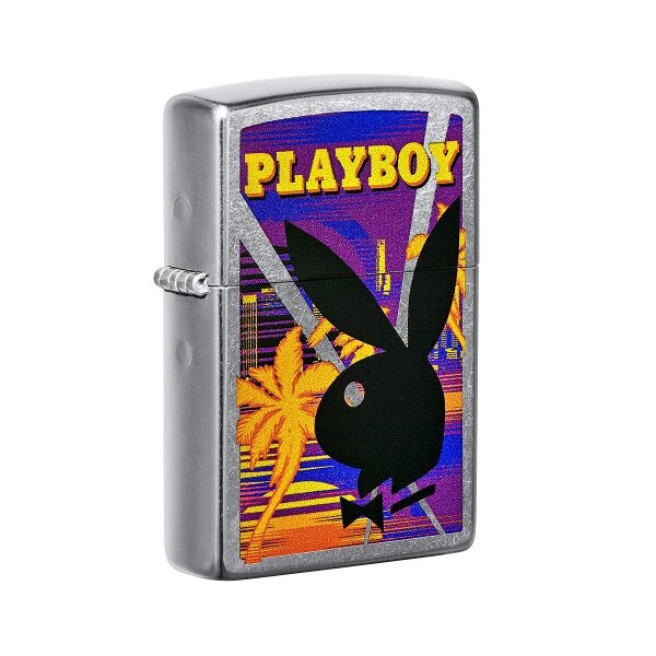 ZIPPO Street chrom Playboy Palm Feuerzeug Made in USA Feuer Benzinfeuerzeug 60005883