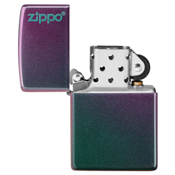 ZIPPO iridescent matt Zippo rainbow Feuerzeug made in USA Feuer Logo Benzinfeuerzeug 60005217