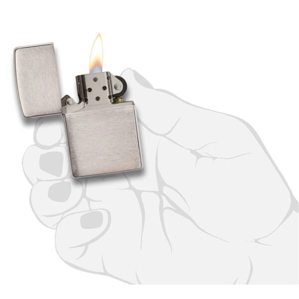 ZIPPO chrom gebürstet Armor Case Heavy Wall verstärktes Gehäuse Benzinfeuerzeug 60000849