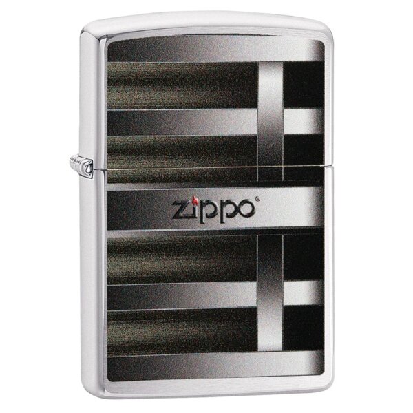 ZIPPO chrom gebürstet Metal Bars Benzinfeuerzeug 60004553