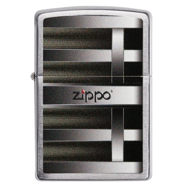 ZIPPO chrom gebürstet Metal Bars Benzinfeuerzeug 60004553