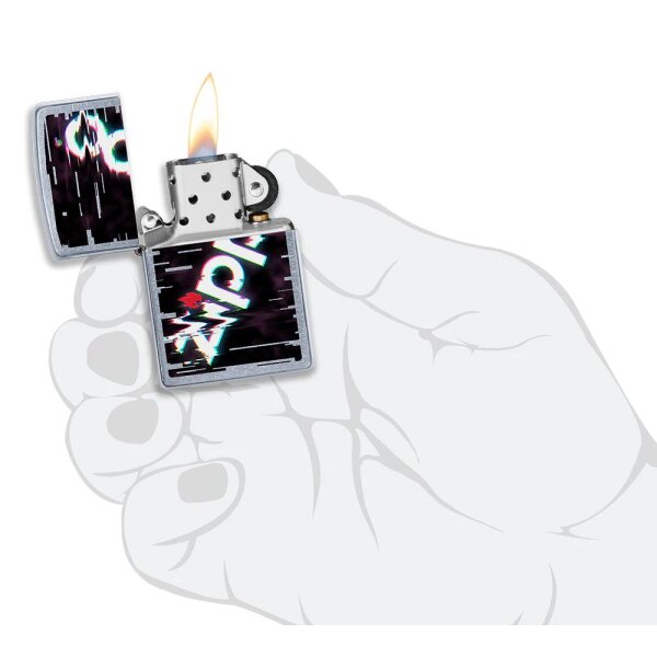 ZIPPO Street chrom Zippo Design Benzinfeuerzeug 60005357