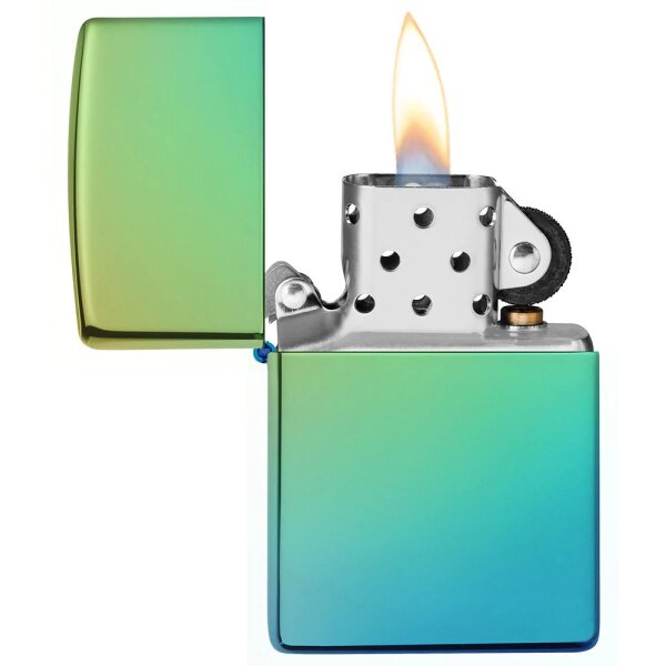 ZIPPO teal poliert / High Polish Teal Benzinfeuerzeug 60005222