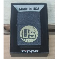 ZIPPO schwarz US Moon Benzinfeuerzeug 60003281