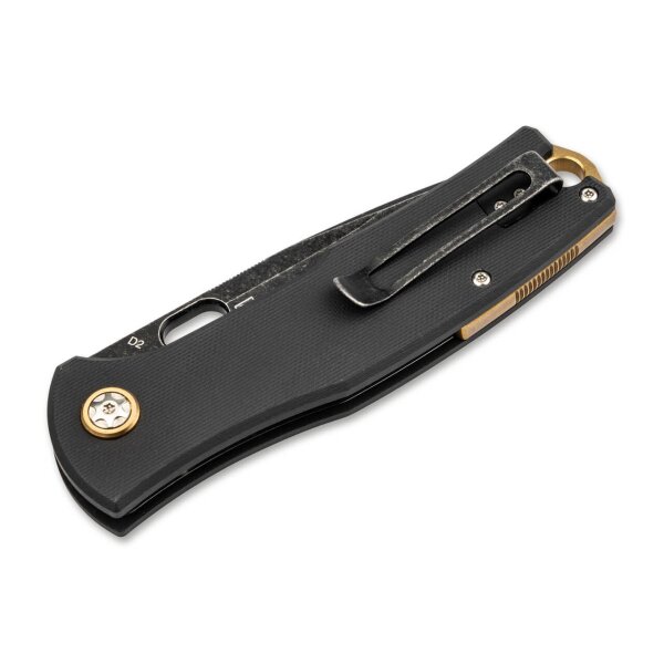 Böker Plus Fieldfolder Jesper Voxnaes D2 Stahl G10 Griff All Black Taschenmesser inkl. Nylon-Etui 01BO375