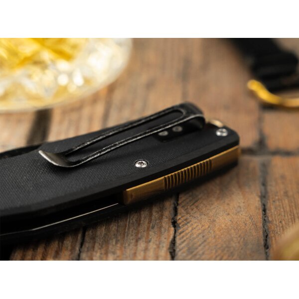 Böker Plus Fieldfolder Jesper Voxnaes D2 Stahl G10 Griff All Black Taschenmesser inkl. Nylon-Etui 01BO375