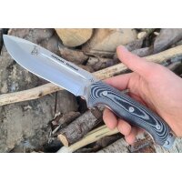 Cudeman Spartan MoVa Micarta Schwarz inkl. Lederscheide