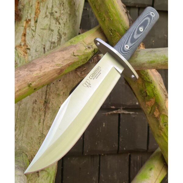 Cudeman Bowie 20 MoVa Micarta Schwarz inkl. Lederscheide