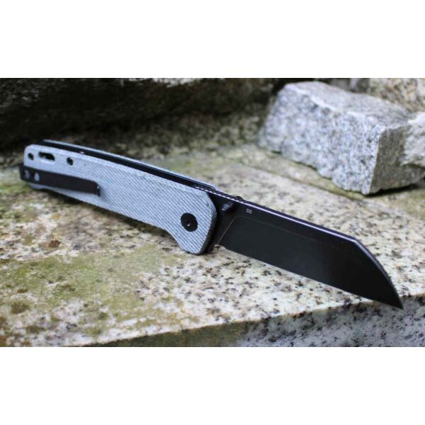 QSP Knife PENGUIN QS130-B2 Messer D2 Stahl Jeans Micarta Copper Washer Gürtelclip