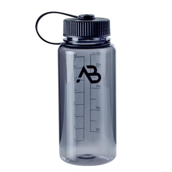 Flasche (Weithals) 0,5 Liter grau/transparent