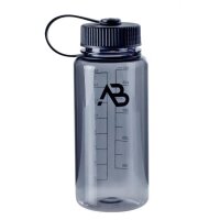 Flasche (Weithals) 1,0 Liter grau/transparent