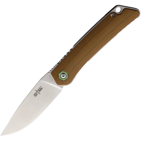 S-TEC Messer Linerlock Brown Folder 14C28N Stahl G10 Griff Coyote