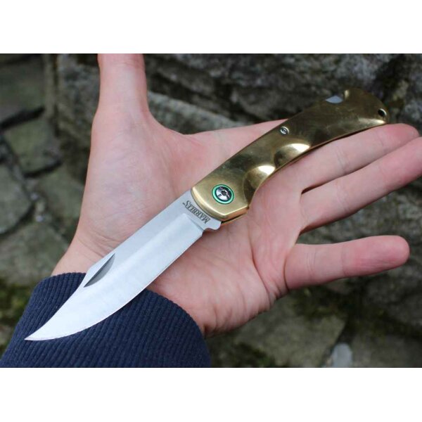Marbles Messer BRASS LOCKBACK VG-10 Stahl Messinggriff Zweihandmesser mit Etui