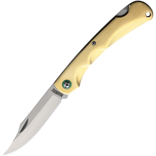 Marbles Messer BRASS LOCKBACK VG-10 Stahl Messinggriff Zweihandmesser mit Etui