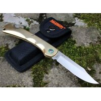 Marbles Messer BRASS LOCKBACK VG-10 Stahl Messinggriff...