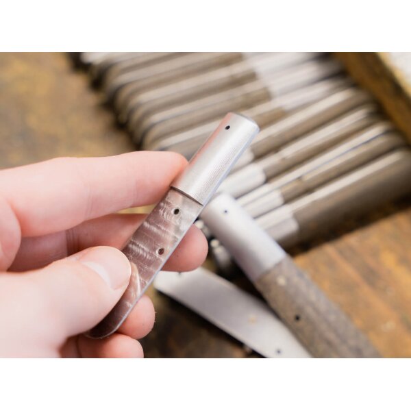 Böker Manufaktur Messer BARLOW M4 SHERMAN-DAMAST Slipjoint Damaststahl Micartagriff 110038DAM