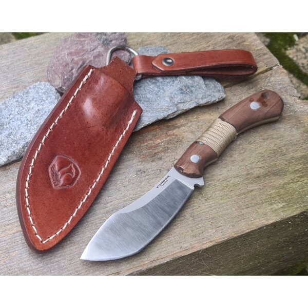 Condor Mountaineer Trail Knife  440C Walnussholz Braun inkl. Lederscheide