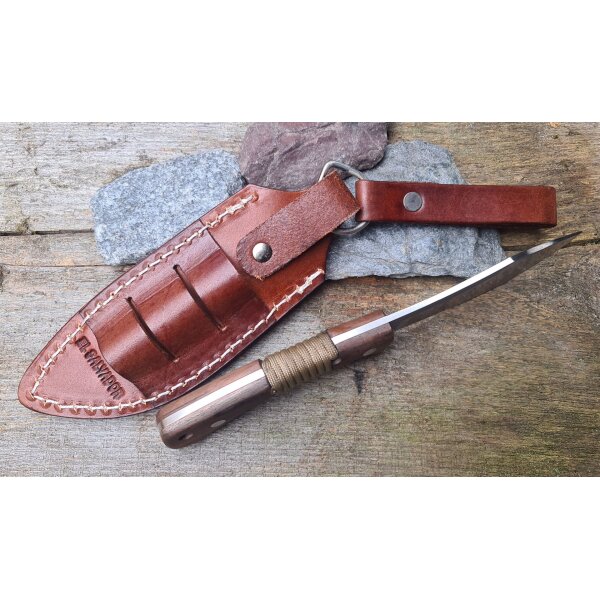 Condor Mountaineer Trail Knife  440C Walnussholz Braun inkl. Lederscheide