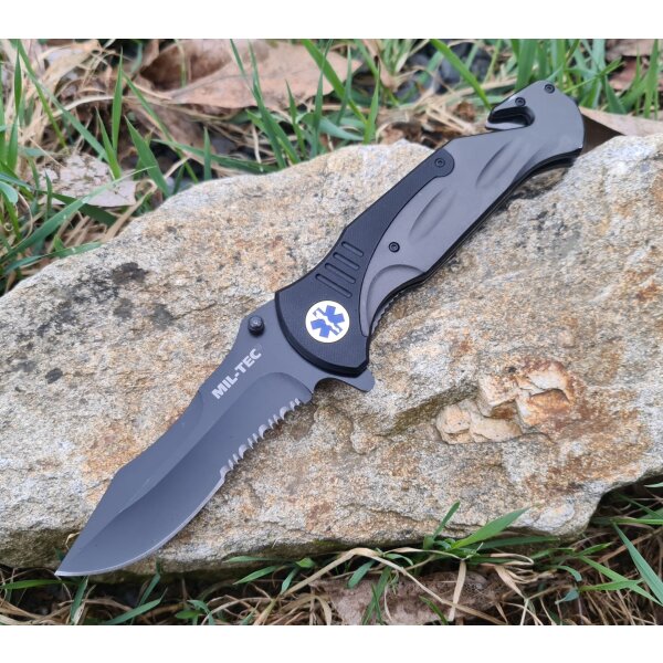 MIL-TEC Messer MEDICAL POCKET KNIFE Rettungsmesser Rescue Knife 440 Stahl