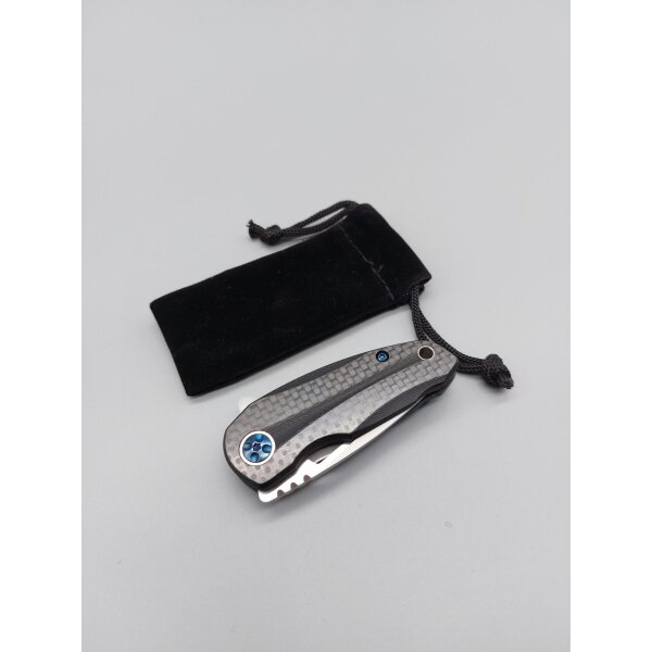 Tokisu Knives Messer Flipper Mini 7Cr17MoV Stahl Kohelfasergriff