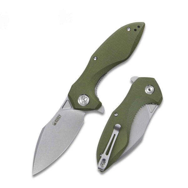 Kubey Knife Messer NOBLE Flipper D2 Stahl G10 Griff GREEN
